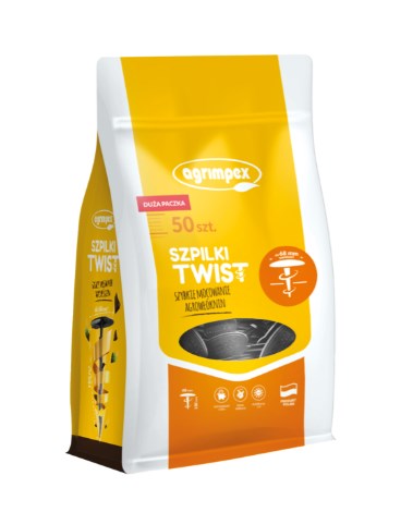 Szpilki twist do mocowania agrowłókniny 50 szt. czarne